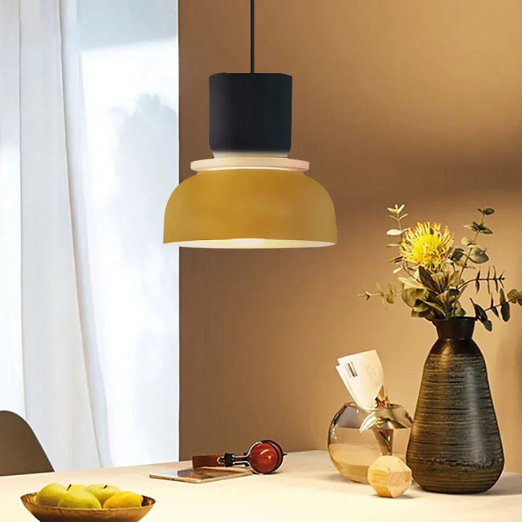 Color-Block Acrylic Pendant Light with Nordic Macaron Design