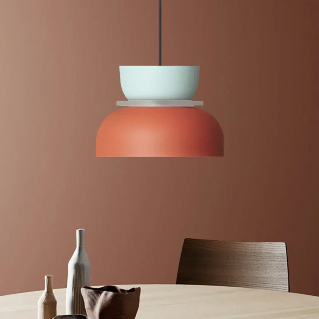 Color-Block Acrylic Pendant Light with Nordic Macaron Design