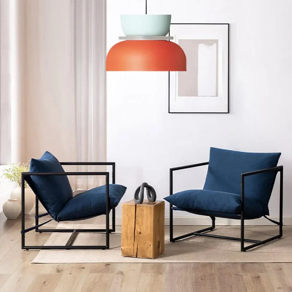 Color-Block Acrylic Pendant Light with Nordic Macaron Design