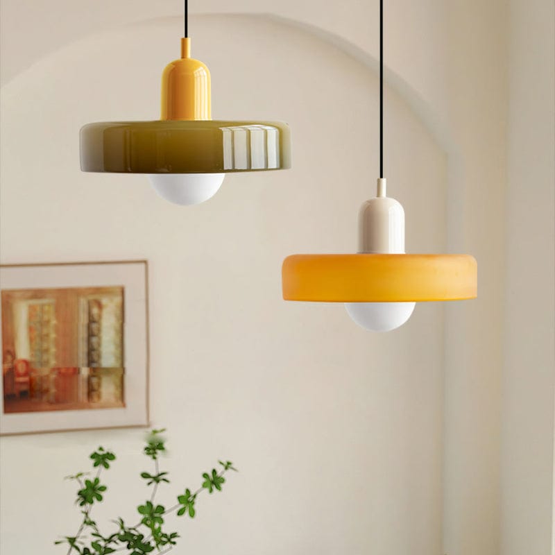 Stained Glass Pendant Light – Modern Bauhaus Design