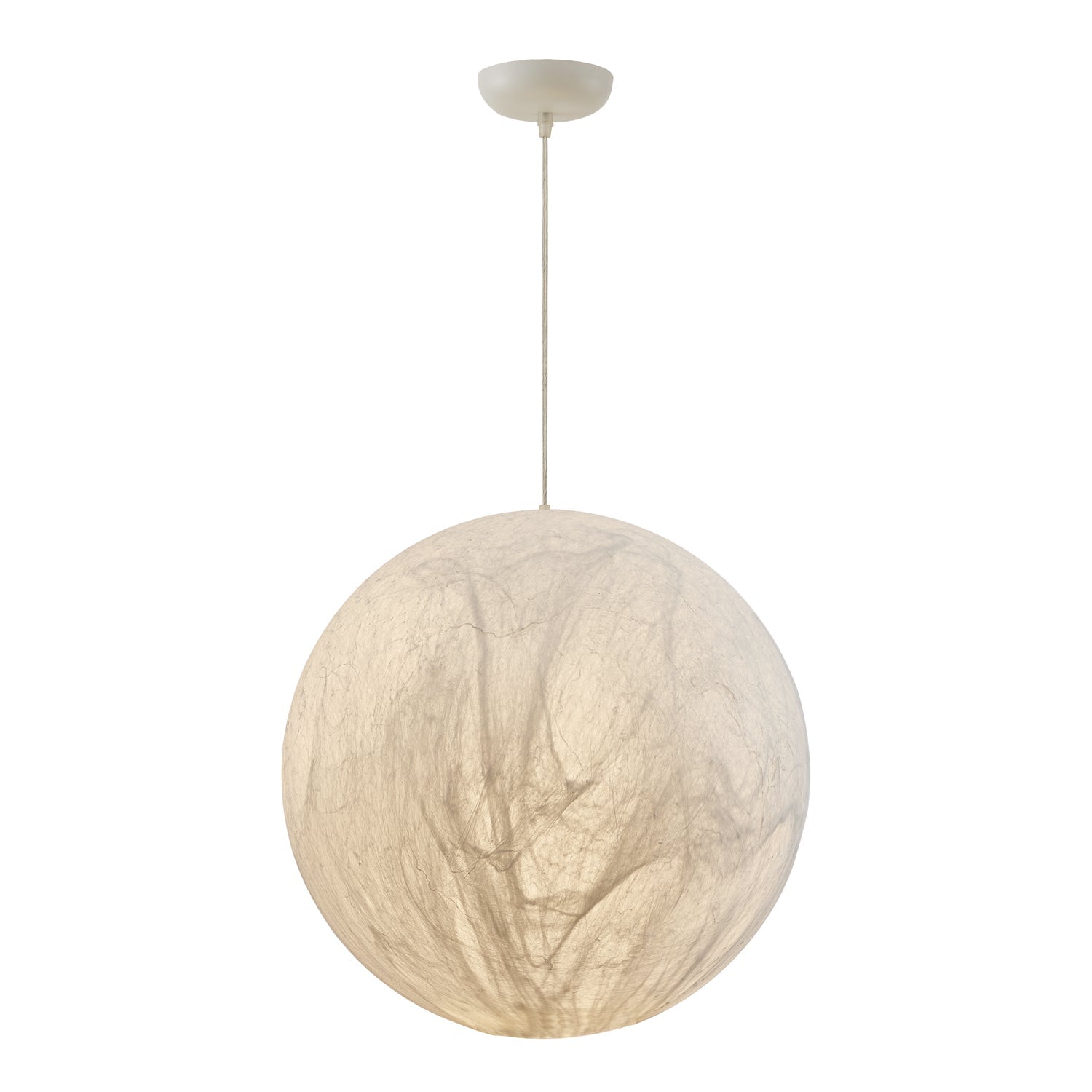 Moon Silk Pendant Lamp - Tranquil LED Lighting with Natural Mulberry Silk Design