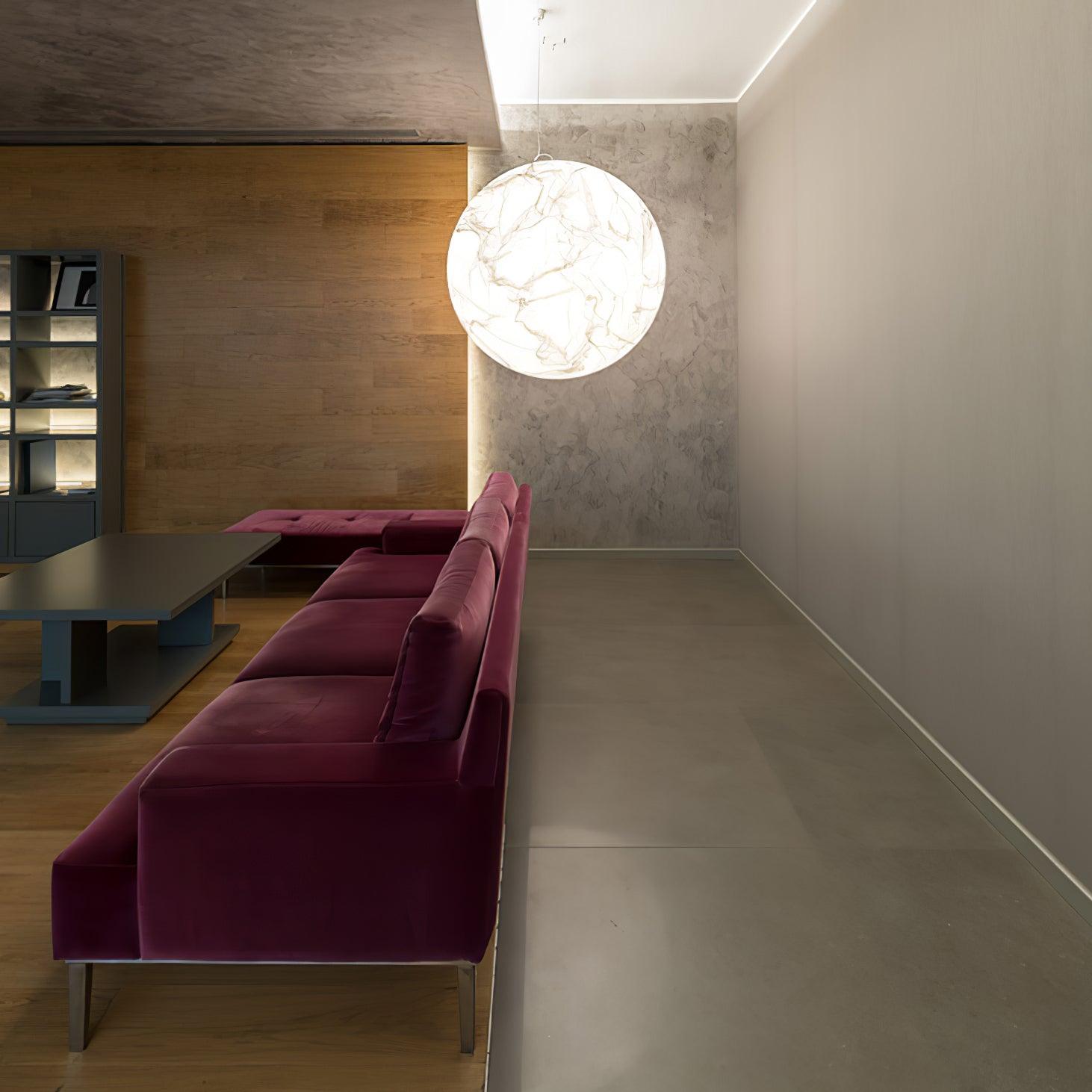 Moon Silk Pendant Lamp - Tranquil LED Lighting with Natural Mulberry Silk Design