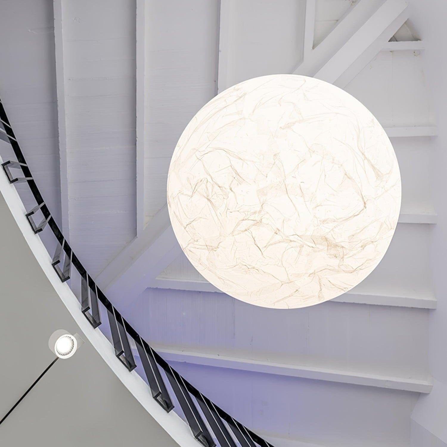 Moon Silk Pendant Lamp - Tranquil LED Lighting with Natural Mulberry Silk Design