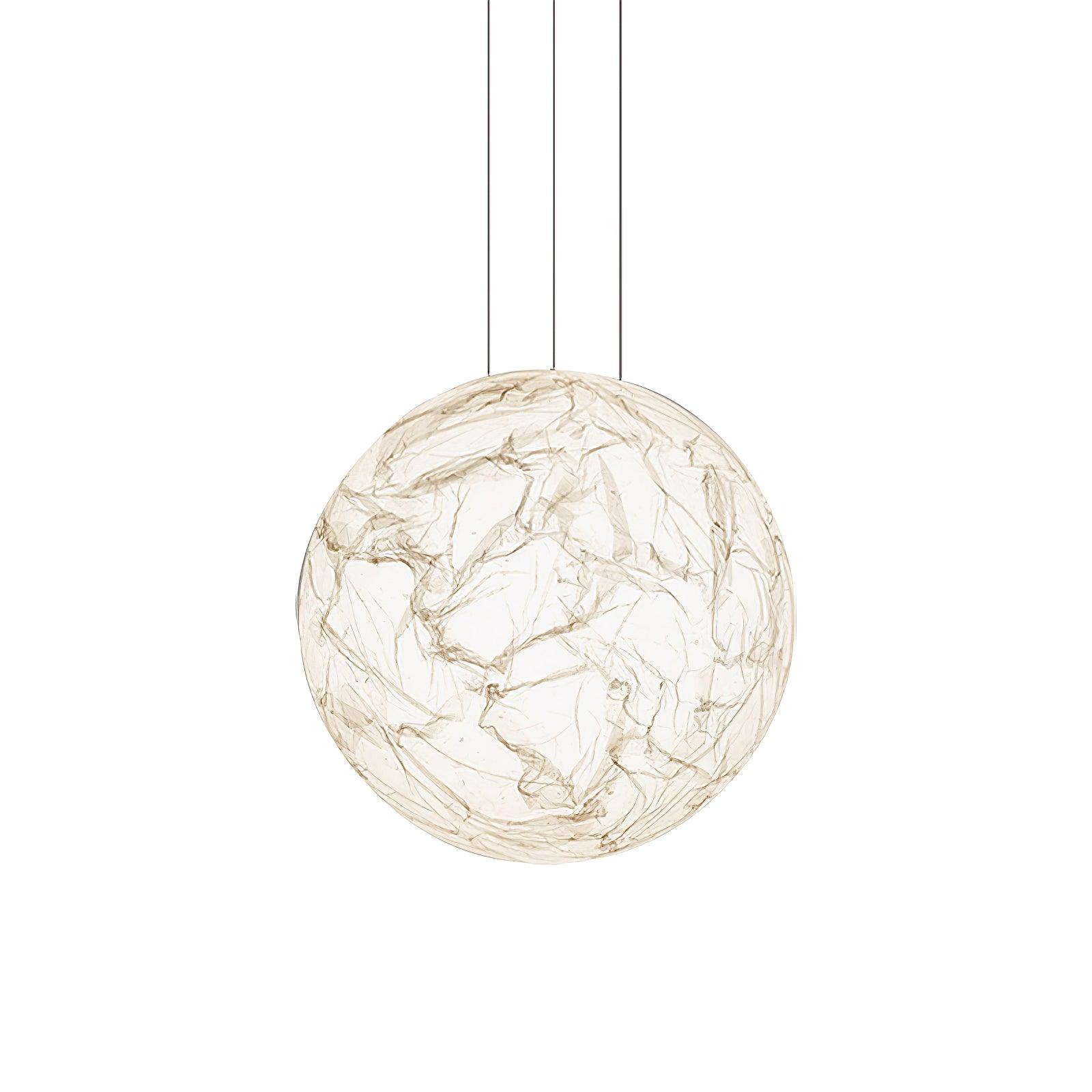 Moon Silk Pendant Lamp - Tranquil LED Lighting with Natural Mulberry Silk Design