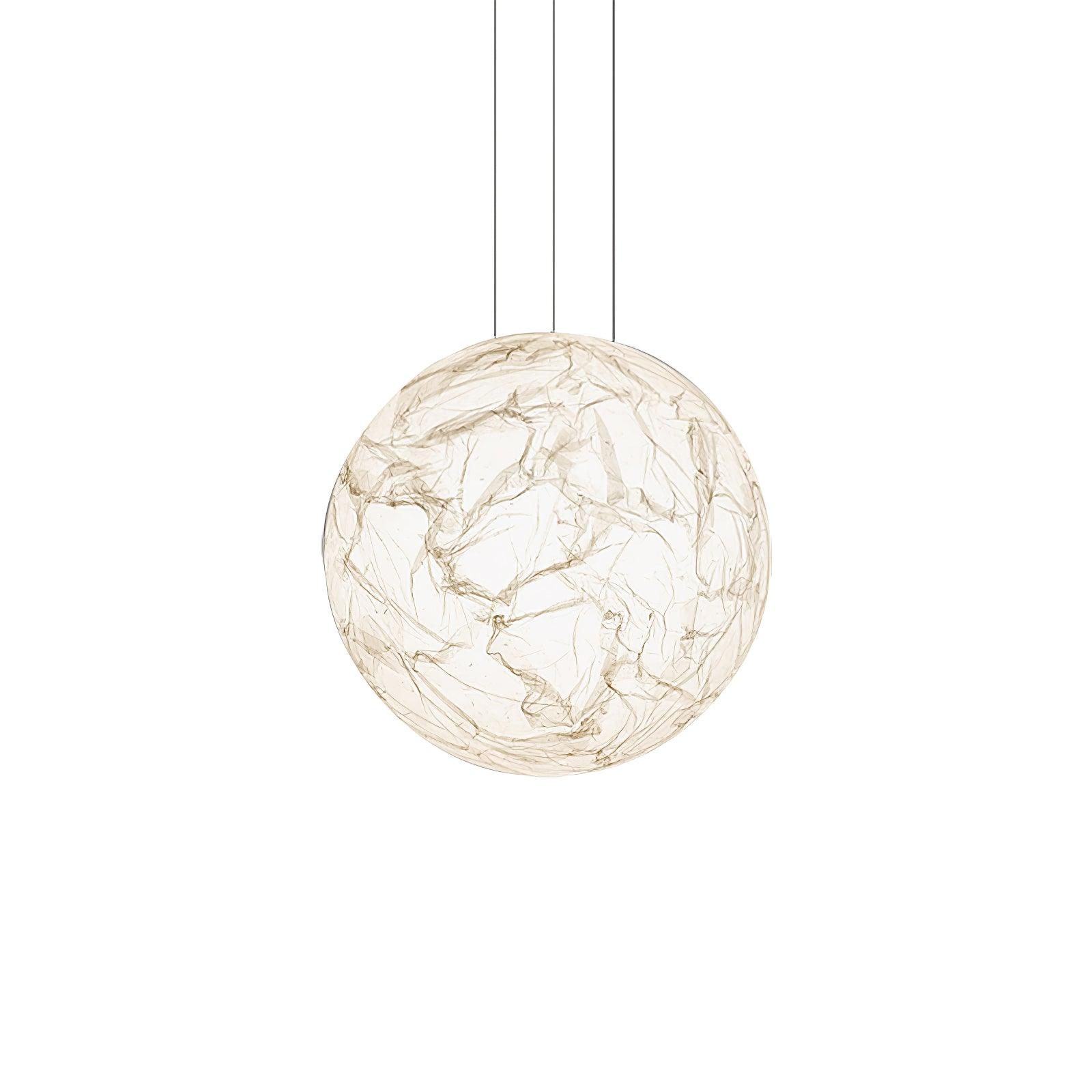 Moon Silk Pendant Lamp - Tranquil LED Lighting with Natural Mulberry Silk Design