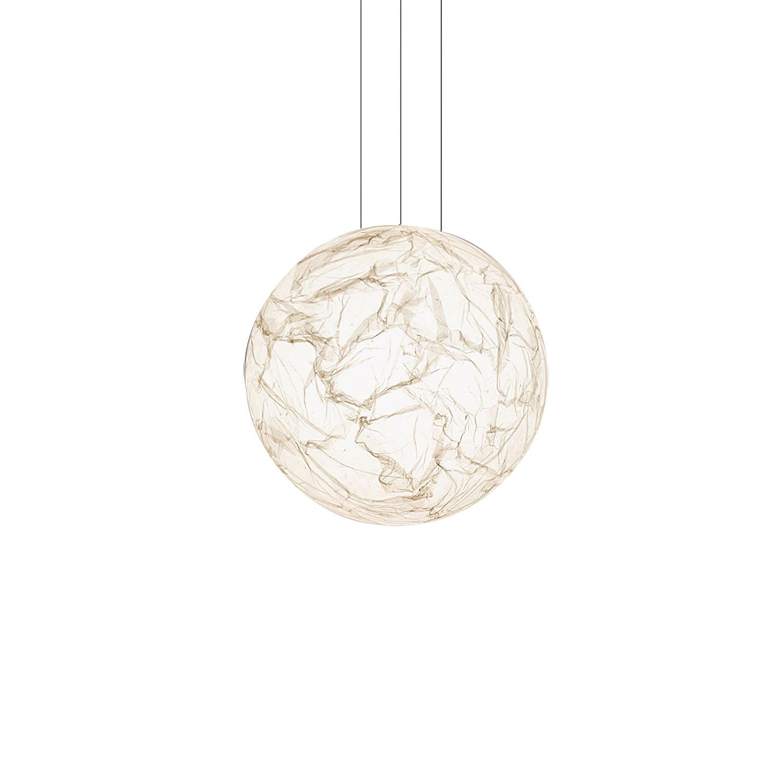 Moon Silk Pendant Lamp - Tranquil LED Lighting with Natural Mulberry Silk Design