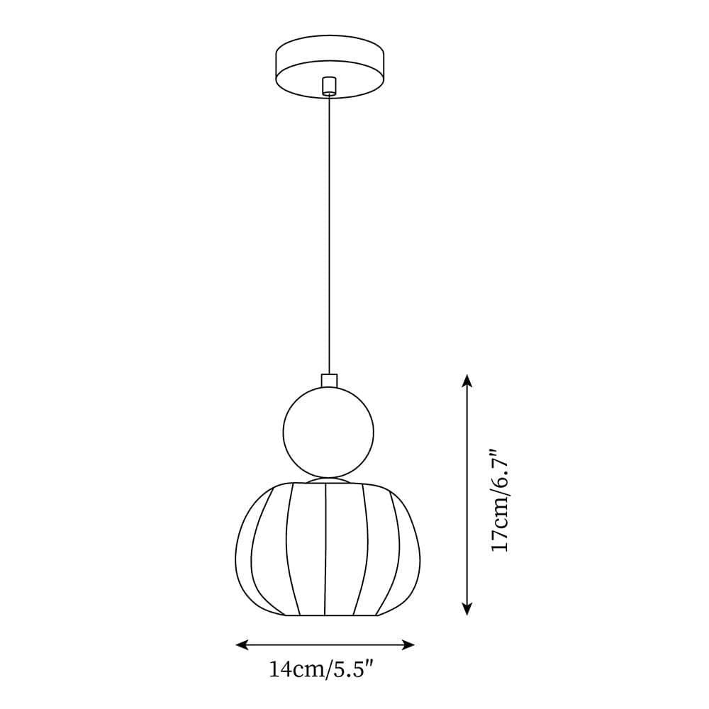 Yedra Pendant Lamp - Elegant Pumpkin-Shaped Design for Sophisticated Interiors