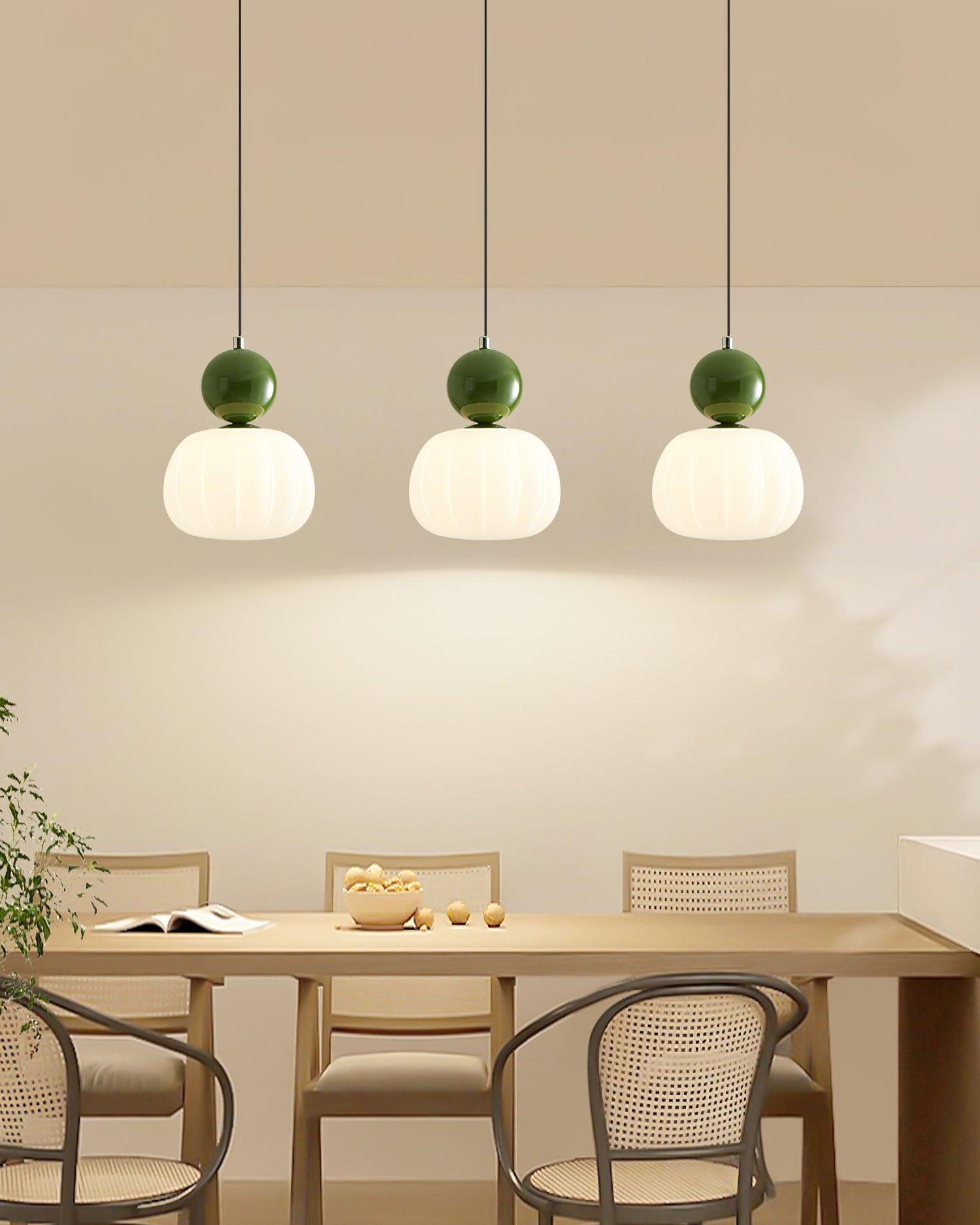 Yedra Pendant Lamp - Elegant Pumpkin-Shaped Design for Sophisticated Interiors