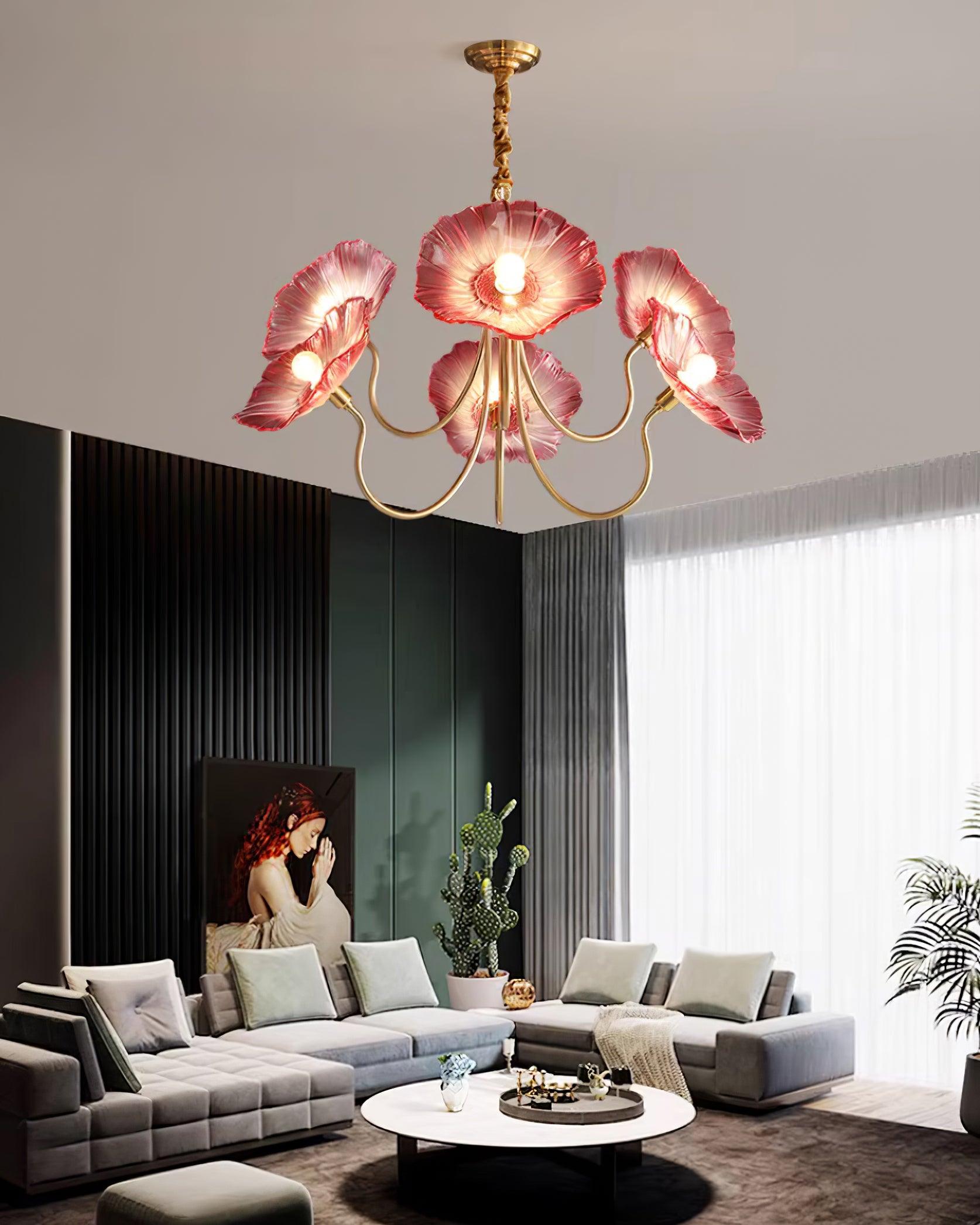 Murano Bloom Chandelier – Artistic Elegance in Glass