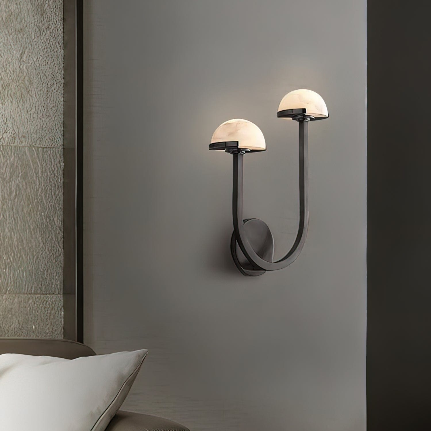 Mushroom Alabaster Wall Lamp – Elegant LED Wall Light Fixture