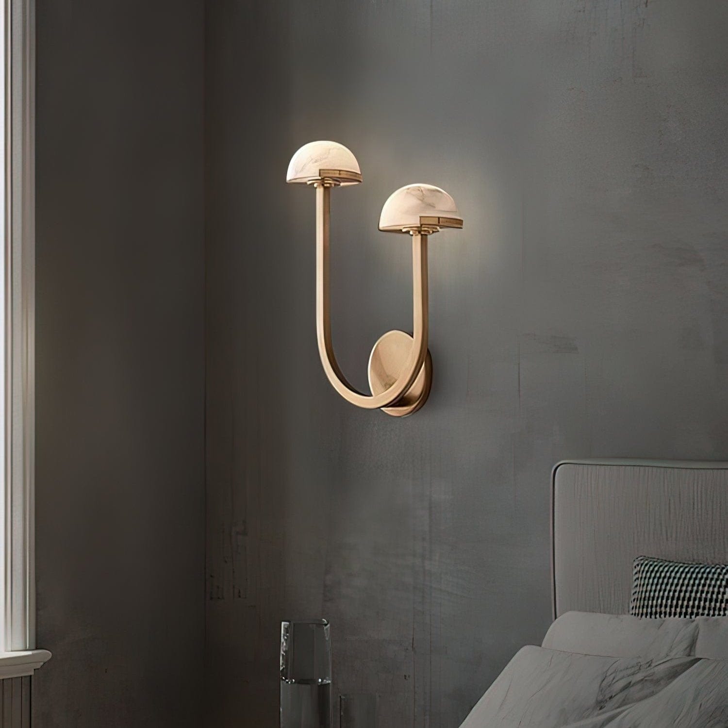 Mushroom Alabaster Wall Lamp – Elegant LED Wall Light Fixture