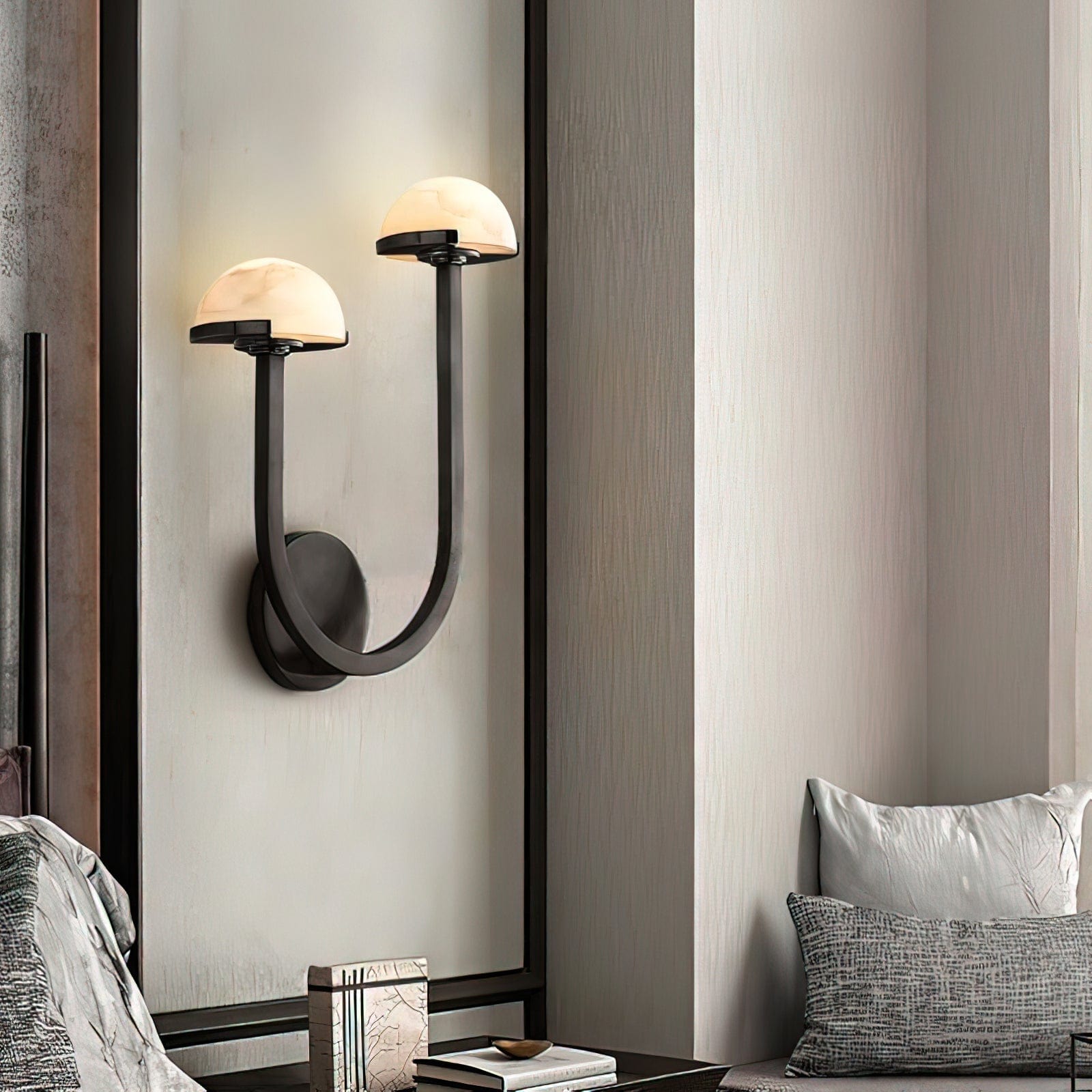 Mushroom Alabaster Wall Lamp – Elegant LED Wall Light Fixture