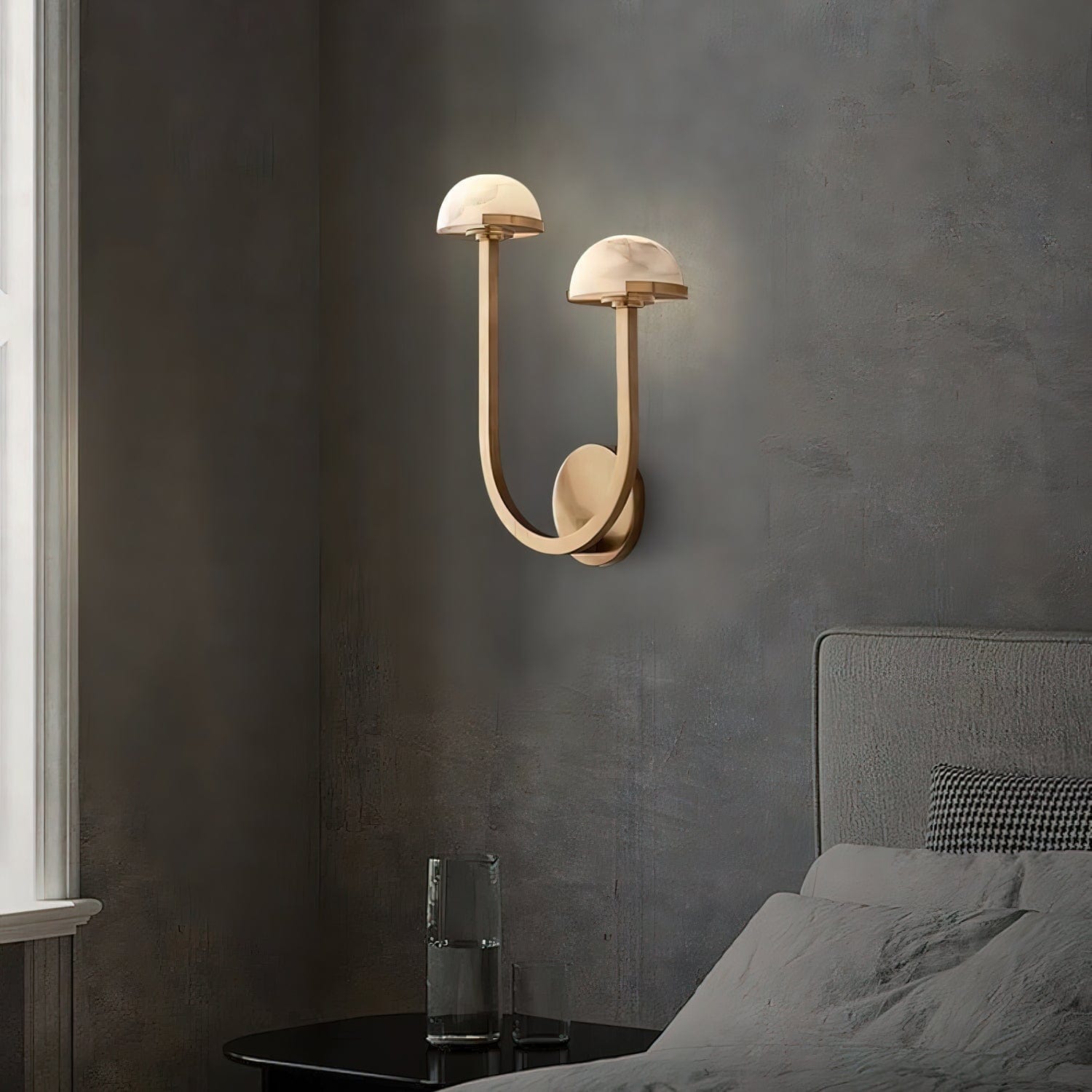 Mushroom Alabaster Wall Lamp – Elegant LED Wall Light Fixture