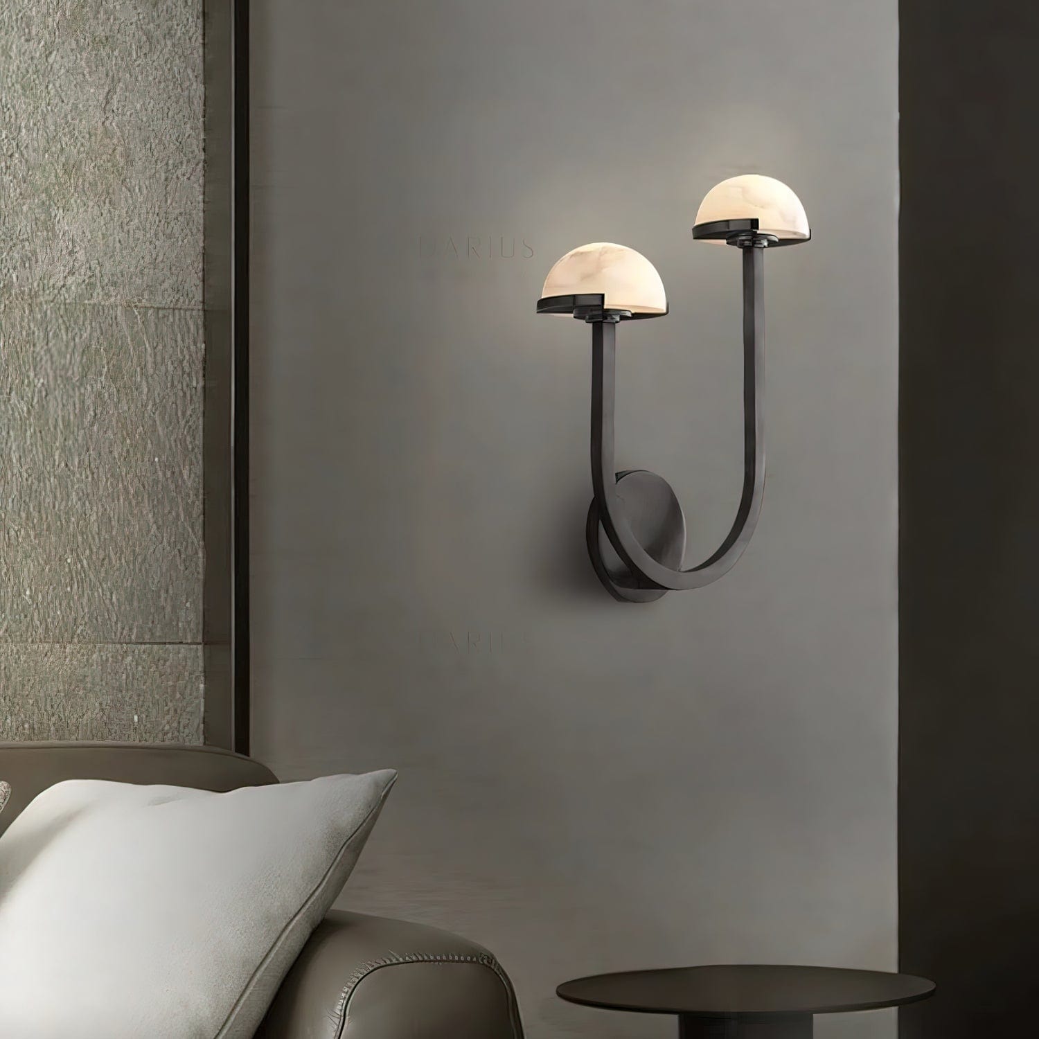 Mushroom Alabaster Wall Lamp – Elegant LED Wall Light Fixture