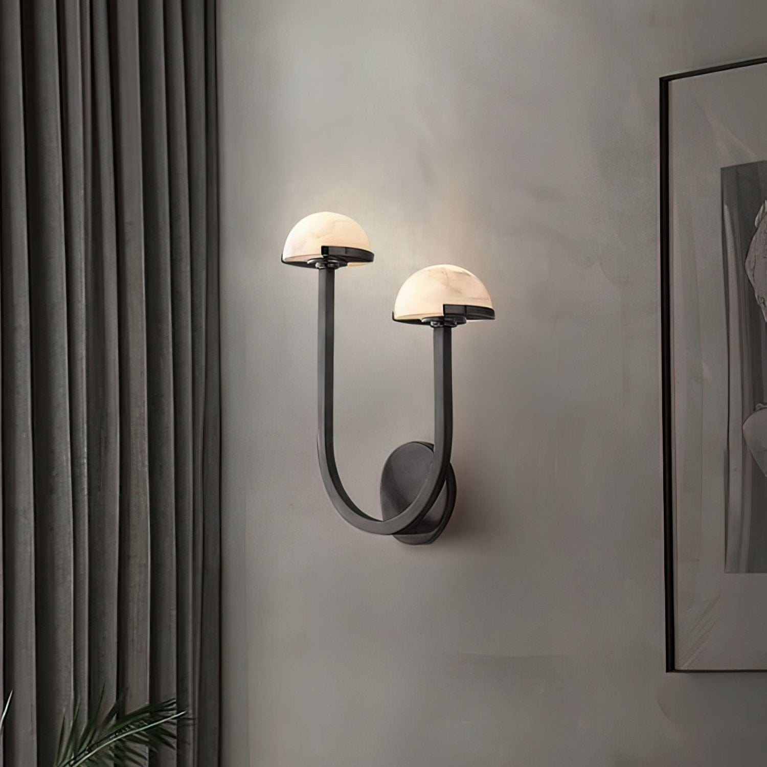 Mushroom Alabaster Wall Lamp – Elegant LED Wall Light Fixture