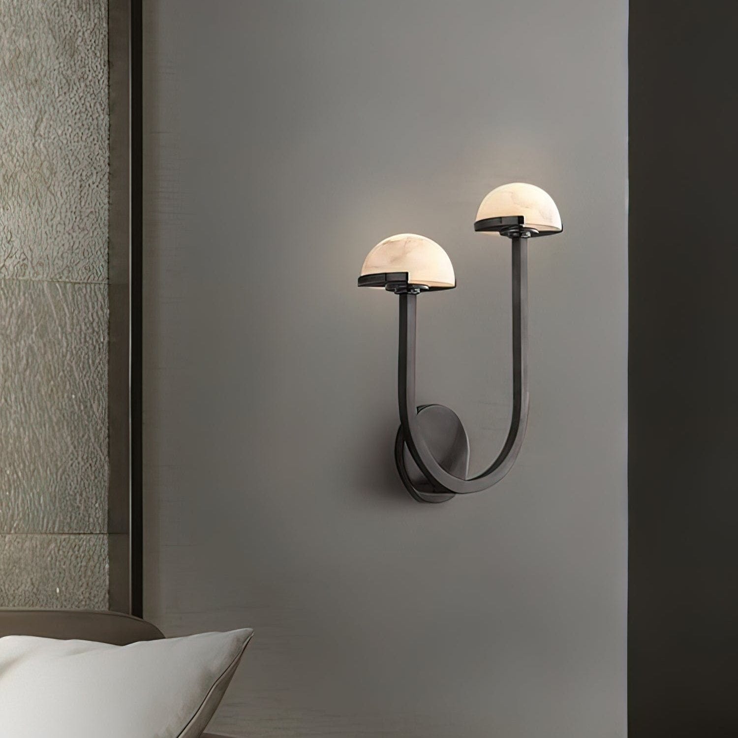 Mushroom Alabaster Wall Lamp – Elegant LED Wall Light Fixture