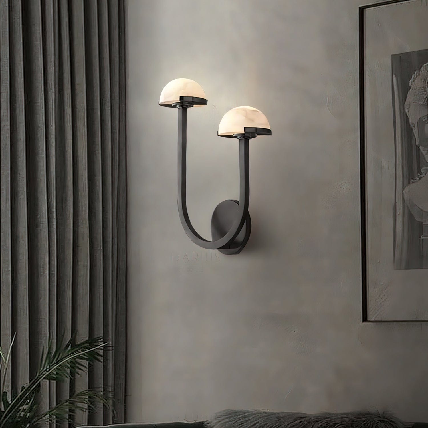 Mushroom Alabaster Wall Lamp – Elegant LED Wall Light Fixture