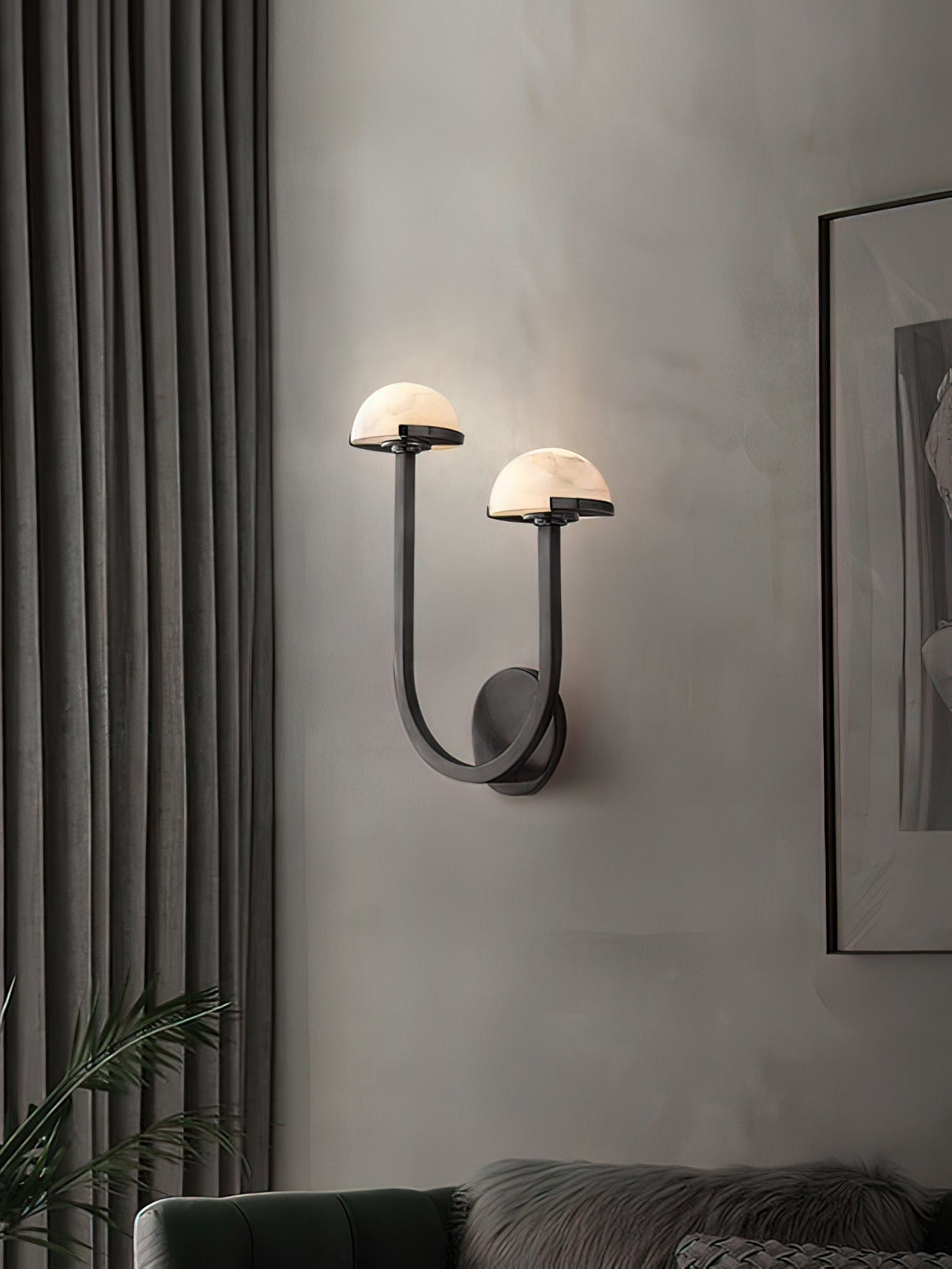 Mushroom Alabaster Wall Lamp – Elegant LED Wall Light Fixture