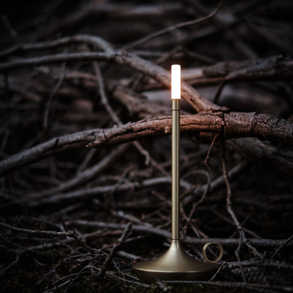 Nordic Candlestick Light – Rechargeable, Dimmable Elegance in Brushed Aluminum