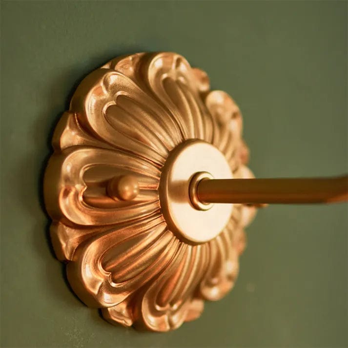 Vintage Copper Flower Petal Glass Wall Lamp – Elegant Floral Design