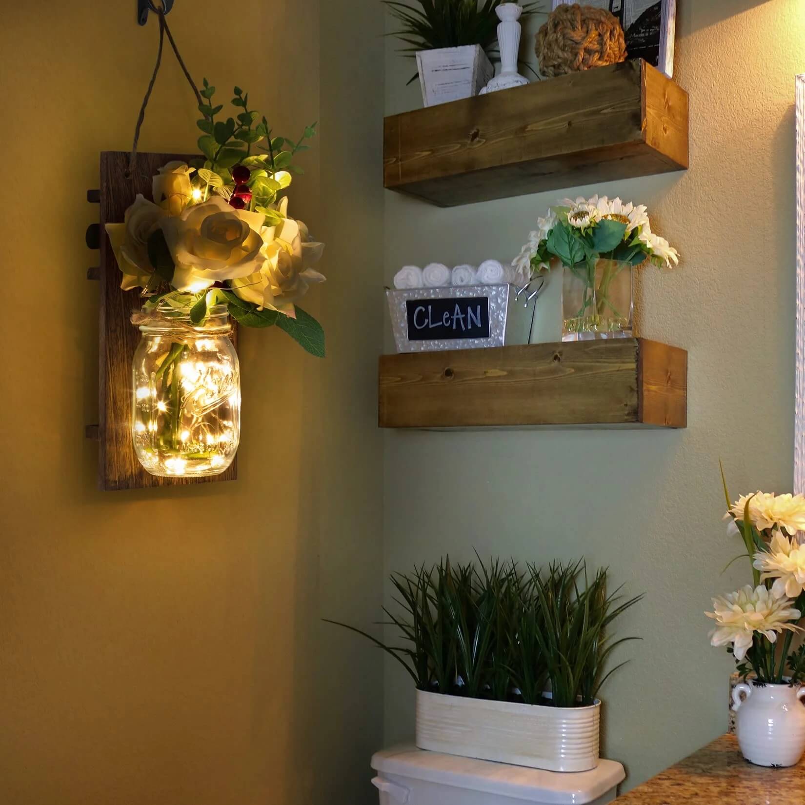 Enchanted Fairy Blossom Sconce – Mason Jar Wall Light