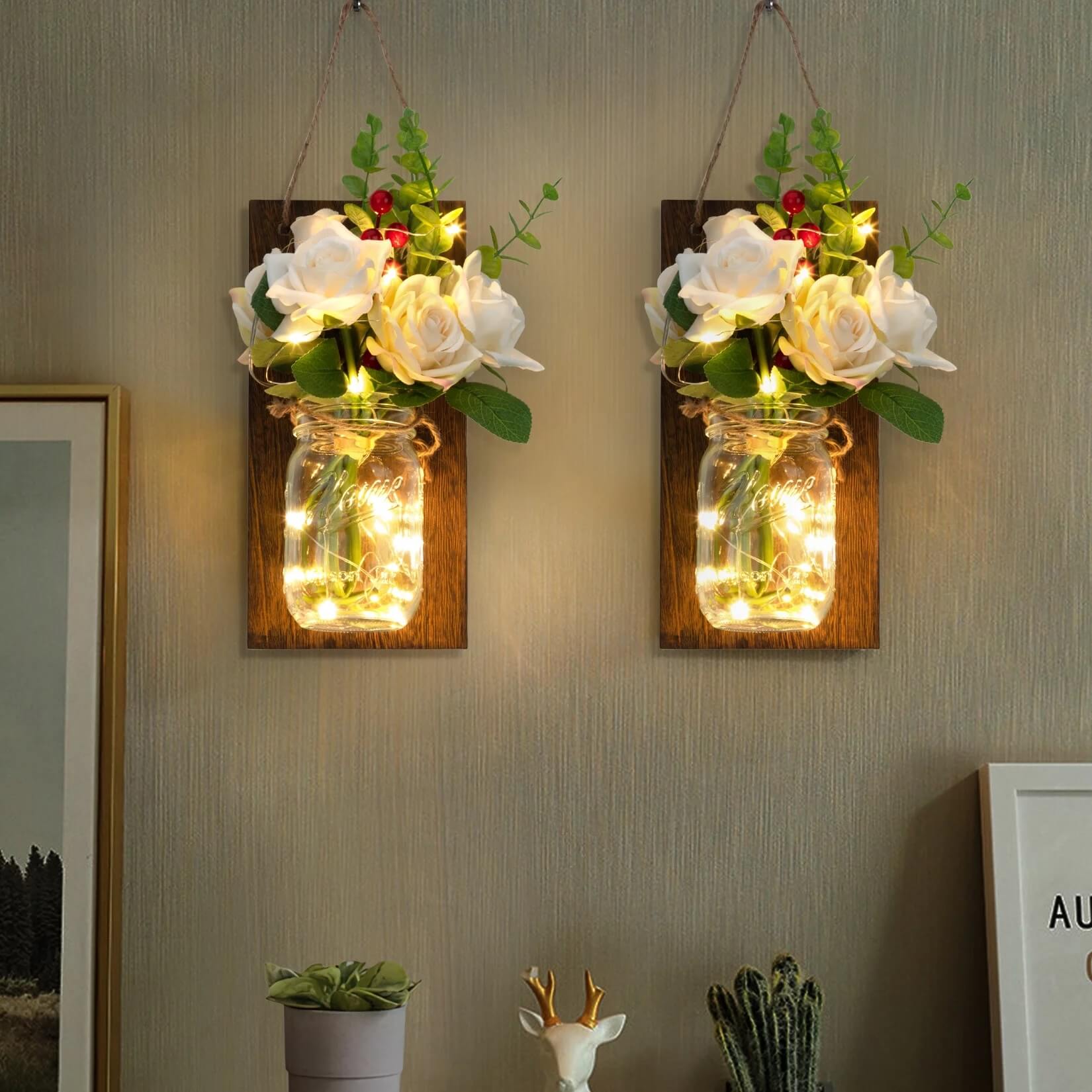 Enchanted Fairy Blossom Sconce – Mason Jar Wall Light