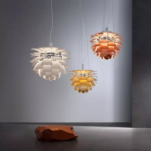 Modern Artichoke Metal Pendant Lamp - Sculptural Design with Dynamic Lighting