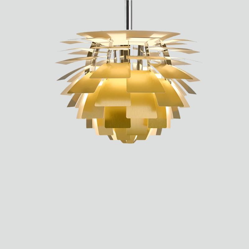 Modern Artichoke Metal Pendant Lamp - Sculptural Design with Dynamic Lighting