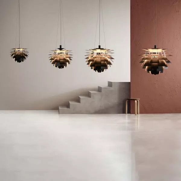 Modern Artichoke Metal Pendant Lamp - Sculptural Design with Dynamic Lighting