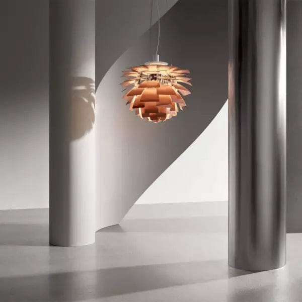 Modern Artichoke Metal Pendant Lamp - Sculptural Design with Dynamic Lighting