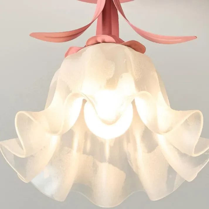 French Tiffany Mini Flower Ceiling Light - Vintage Elegance with Floral Design