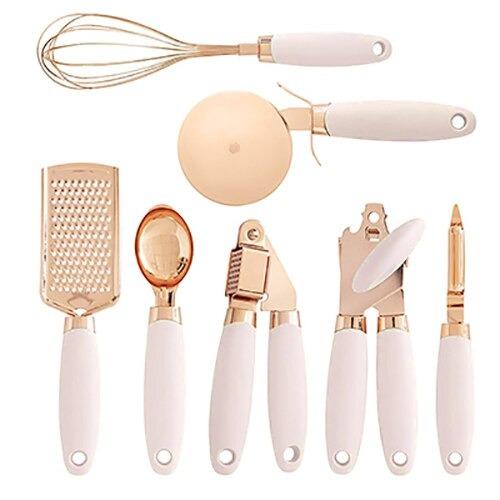 Rose Gold Kitchen Set – Elegant Meal Prep Essentials (7-Piece)