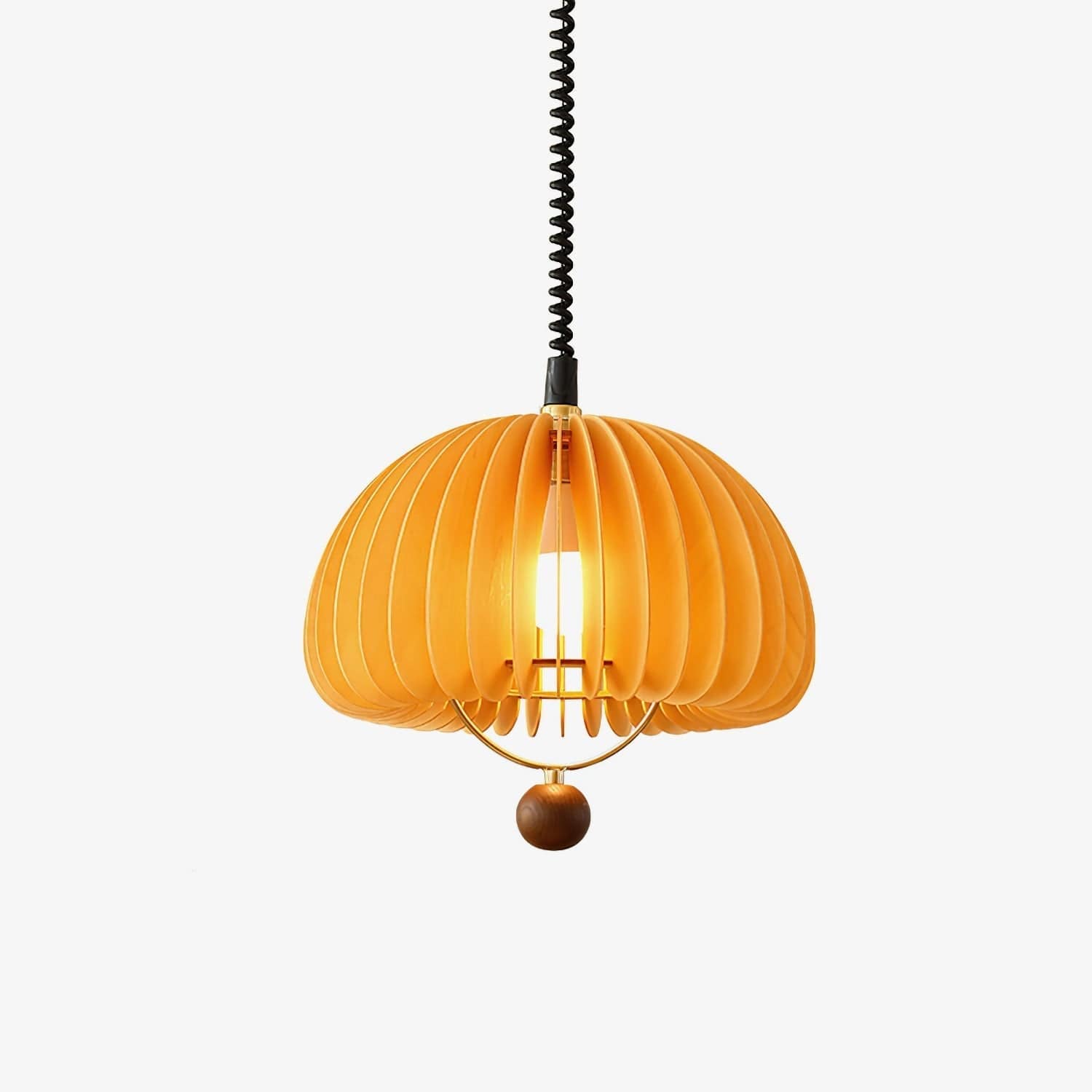 Pumpkin Adjustable Pendant Lamp - Nature-Inspired Nostalgic Design