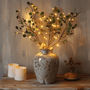 Olive Branch Fairy Lights – Nature-Inspired Twinkling LED Decor