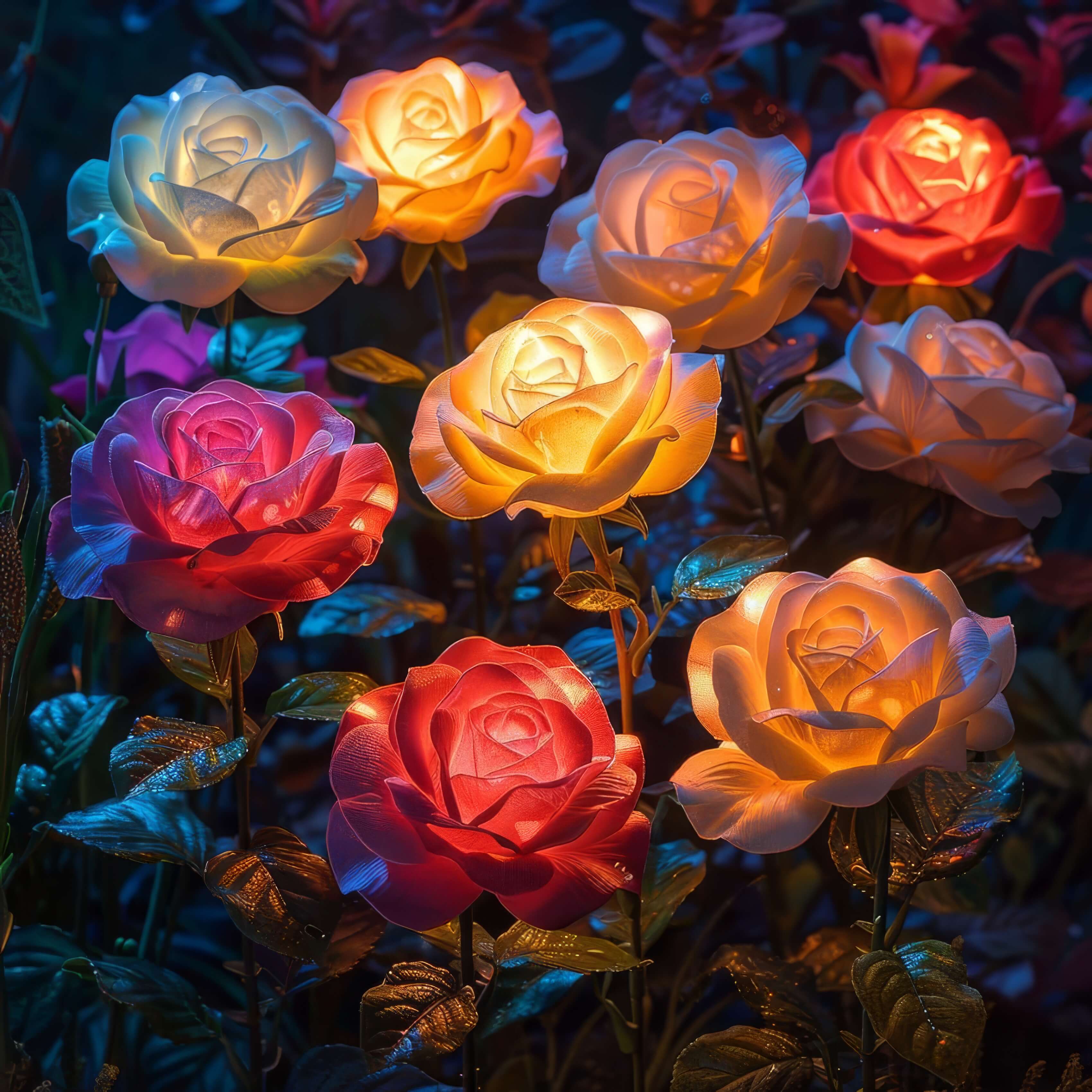 Radiant Rose Garden Light – Solar-Powered Elegance