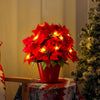 Radiant Ruby Poinsettia – Glowing Festive Floral Decor