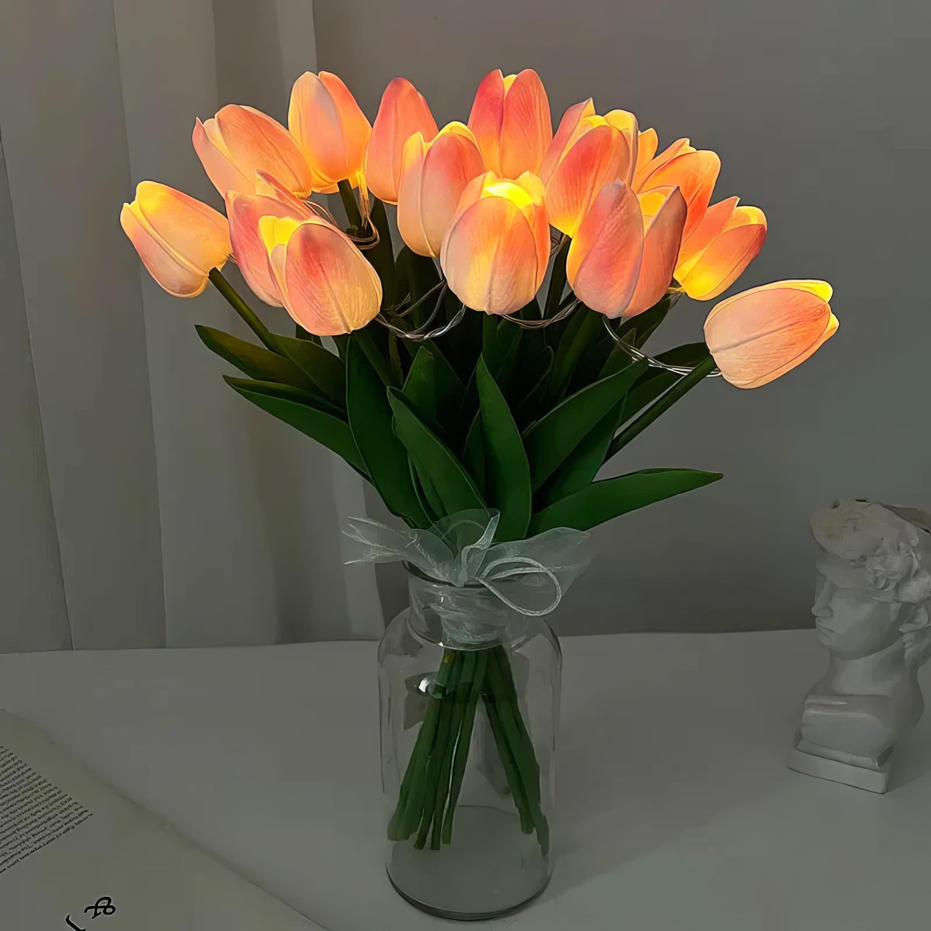 Radiant Romantic Tulip Light – Glowing Floral Centerpiece