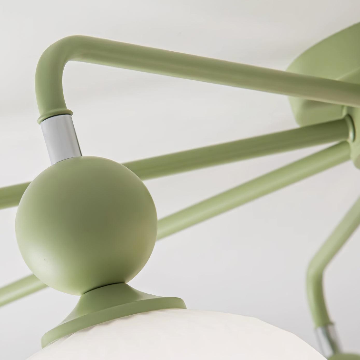 Rylee Ceiling Light - Sophisticated Pumpkin-Shaped Design in Matcha Green