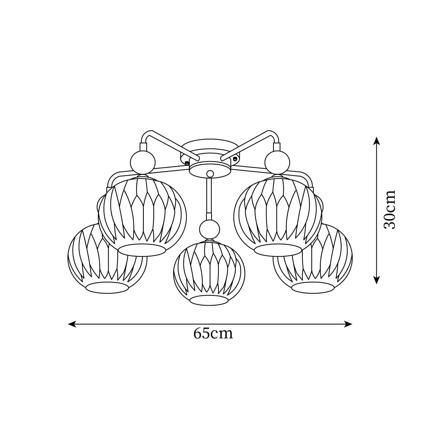 Rylee Ceiling Light - Sophisticated Pumpkin-Shaped Design in Matcha Green