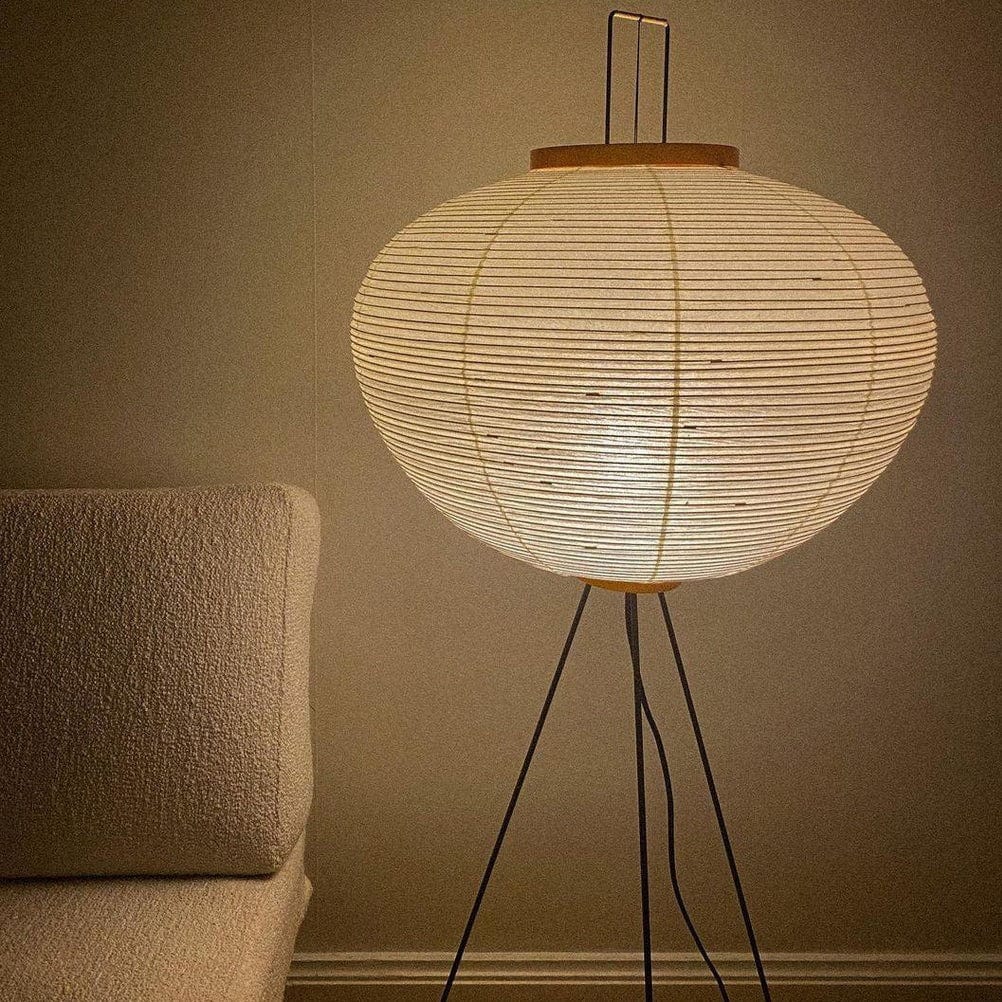 SereneGlow Rice Paper Floor Lamp – Minimalist Elegance