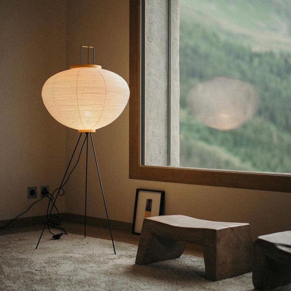 SereneGlow Rice Paper Floor Lamp – Minimalist Elegance