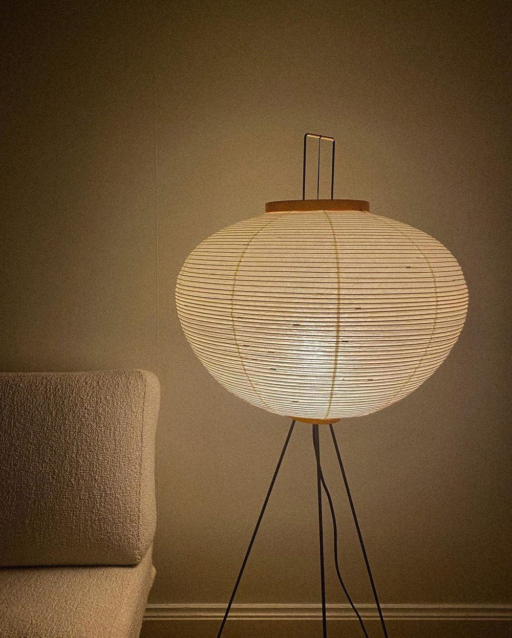 SereneGlow Rice Paper Floor Lamp – Minimalist Elegance