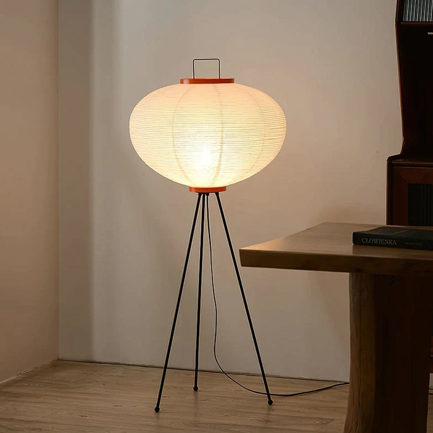 SereneGlow Rice Paper Floor Lamp – Minimalist Elegance