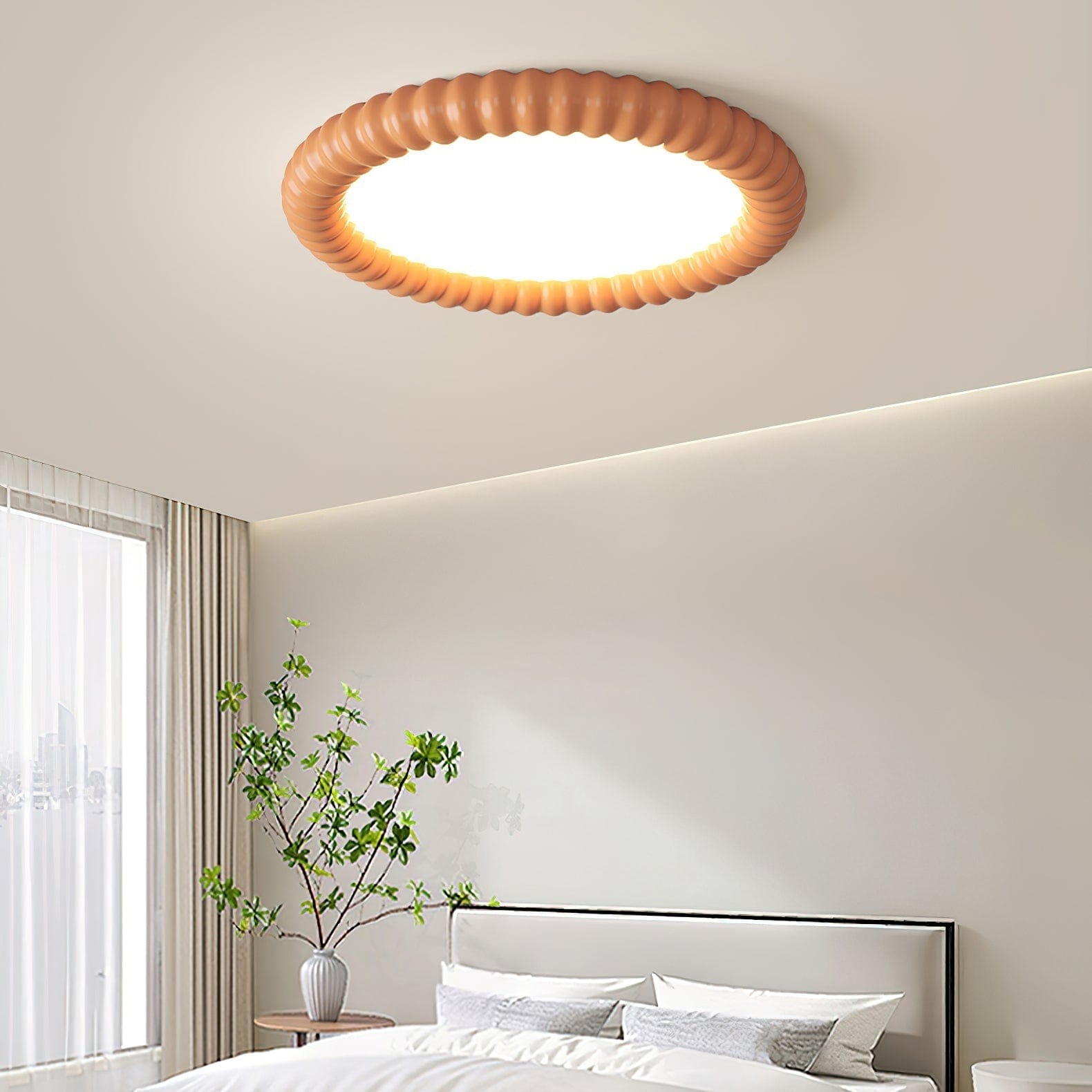 Ripple Halo LED Ceiling Lamp - Tranquil, Nature-Inspired Design