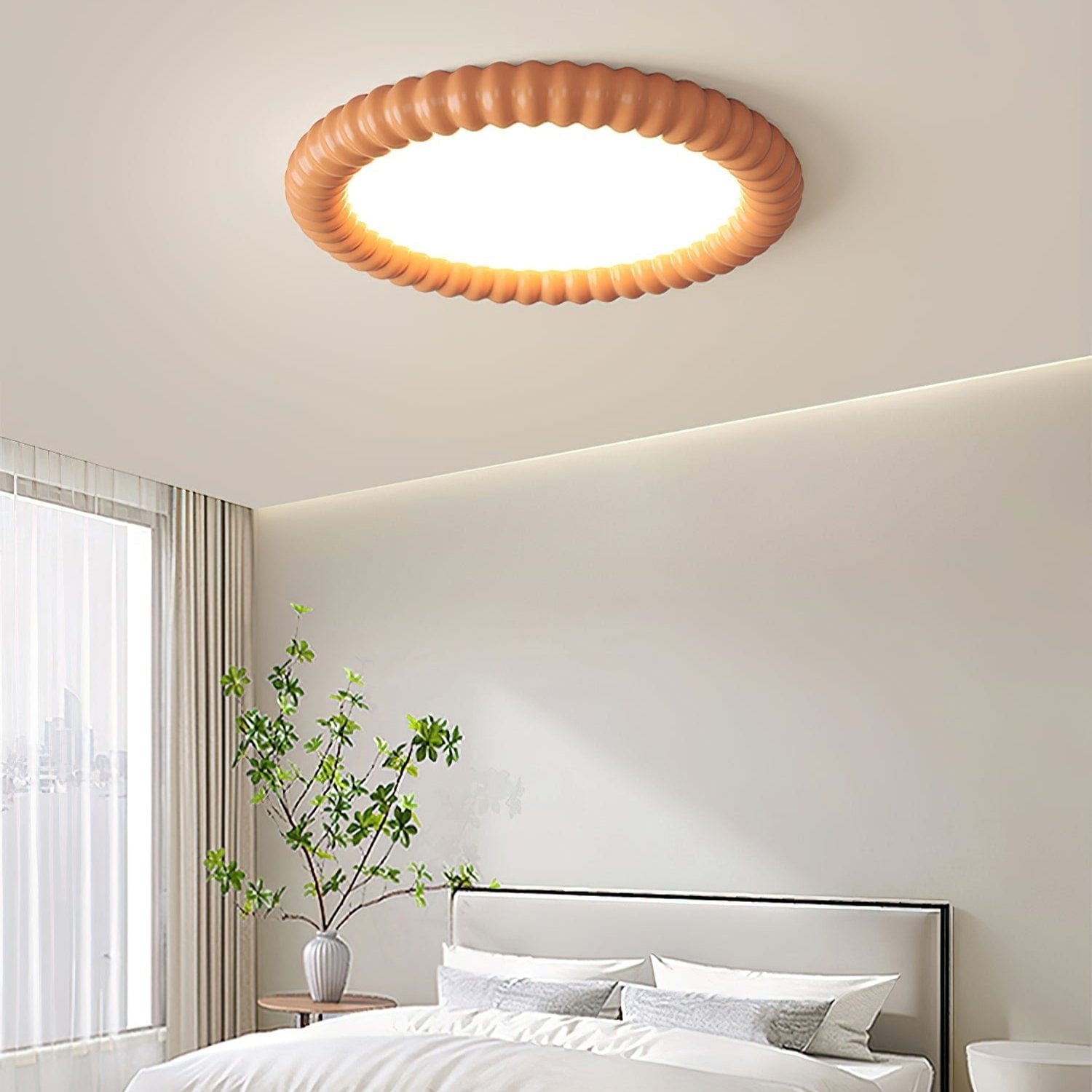 Ripple Halo LED Ceiling Lamp - Tranquil, Nature-Inspired Design