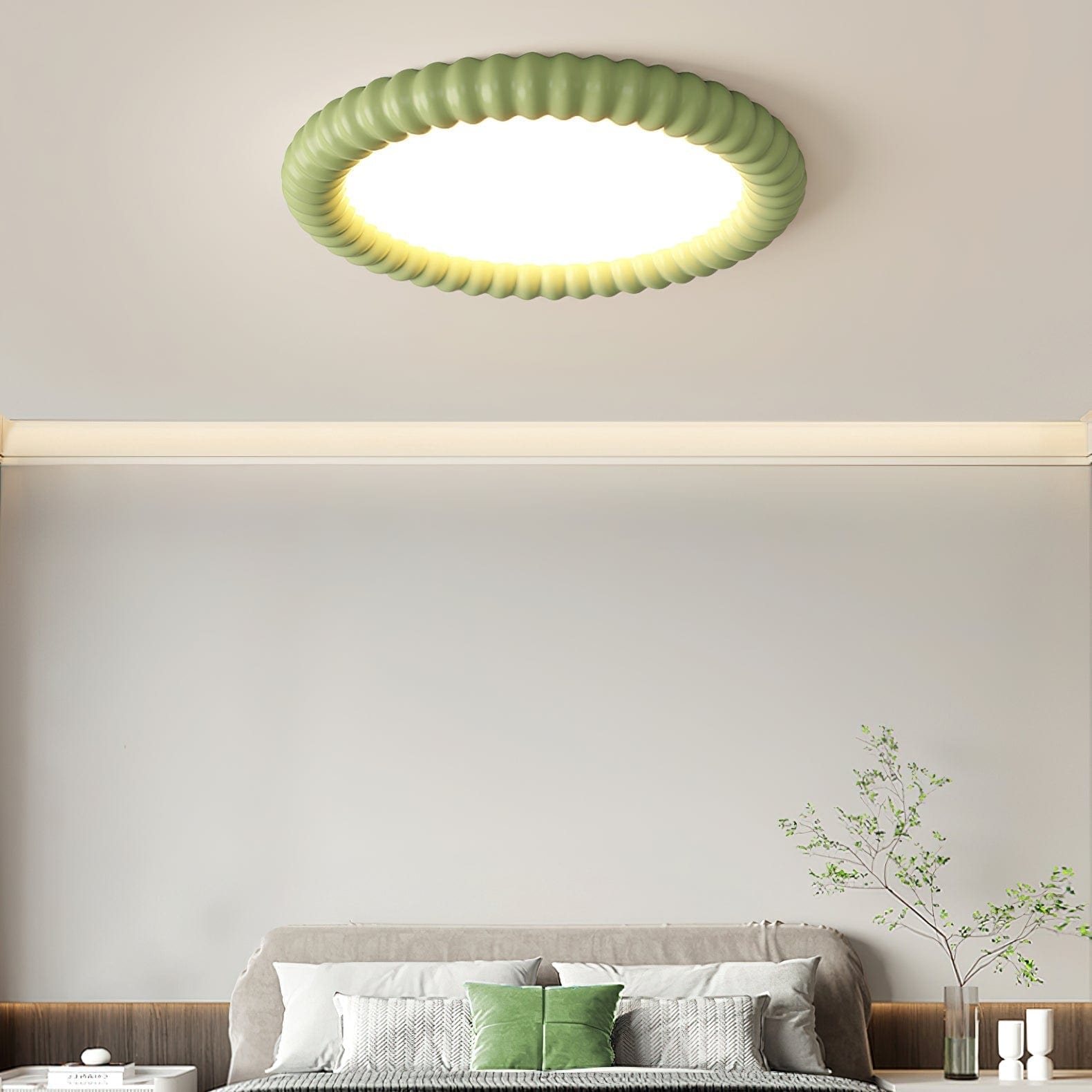 Ripple Halo LED Ceiling Lamp - Tranquil, Nature-Inspired Design