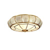 Round Textured Glass Ceiling Light - Elegant Flush Mount LED Fixture for Soft Ambient Lighting