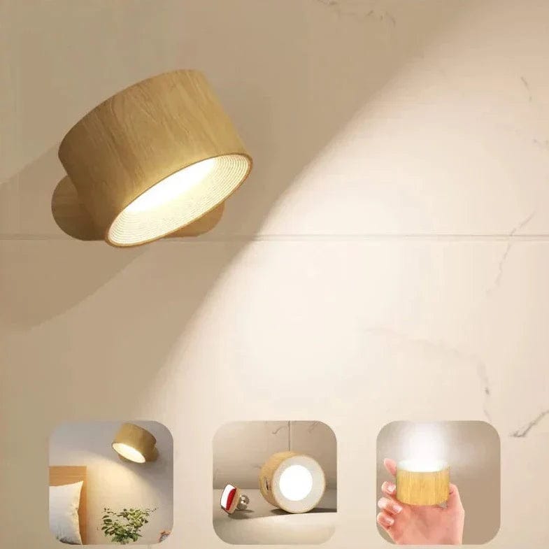 Cordless Wall Lamp – Rechargeable, Dimmable & 360° Rotatable