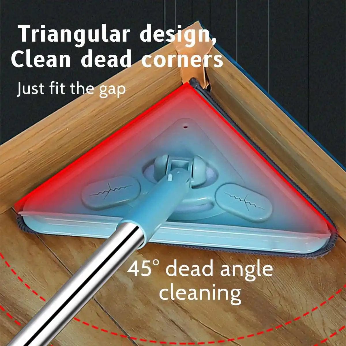 Multifunctional Triangle Mop with Rotating Head – All-in-One Cleaner, 160cm Handle