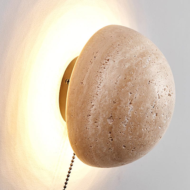 Nordic Cream-Style Wall Lamp – Minimalist Travertine Design